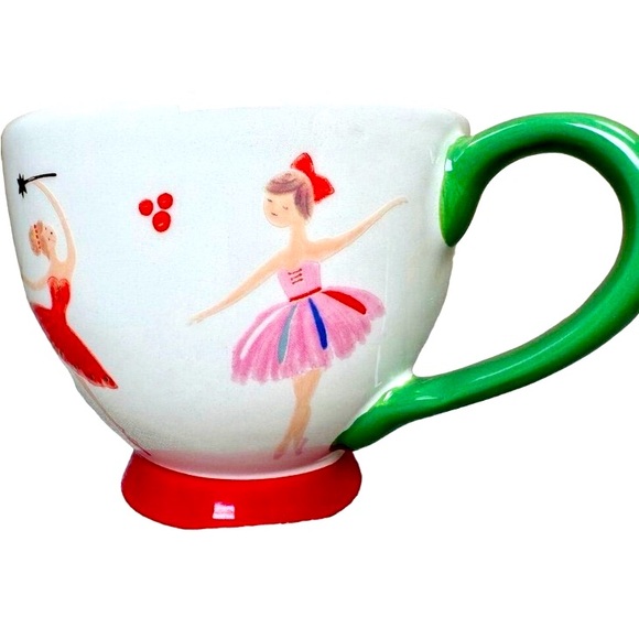 Robert Stanley Christmas ballet ballerina cup. Green or red handle. No flaws. - Picture 1 of 4